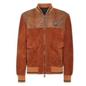 Billionaire Python Suede Bomber