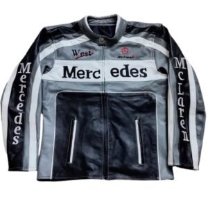 Mercedes X McLaren Racing Leather Jacket Streetwear