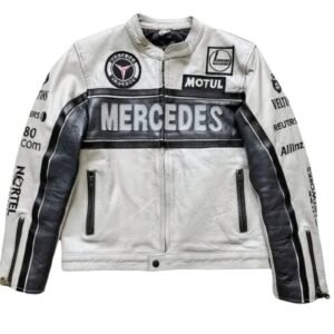 Mercedes Benz Racing Leather Jacket Rare Streetwear