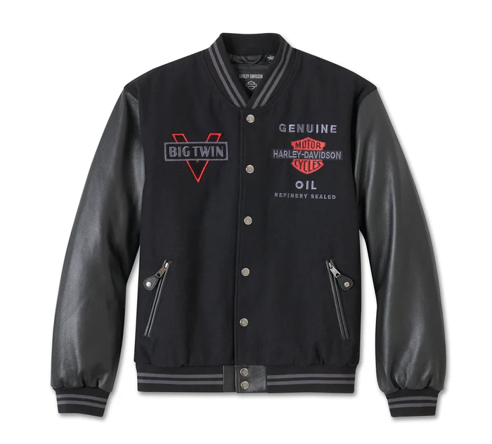 V-Twin Varsity Leather Jacket