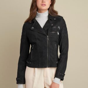 Quilted Leather Moto Poppy Juno