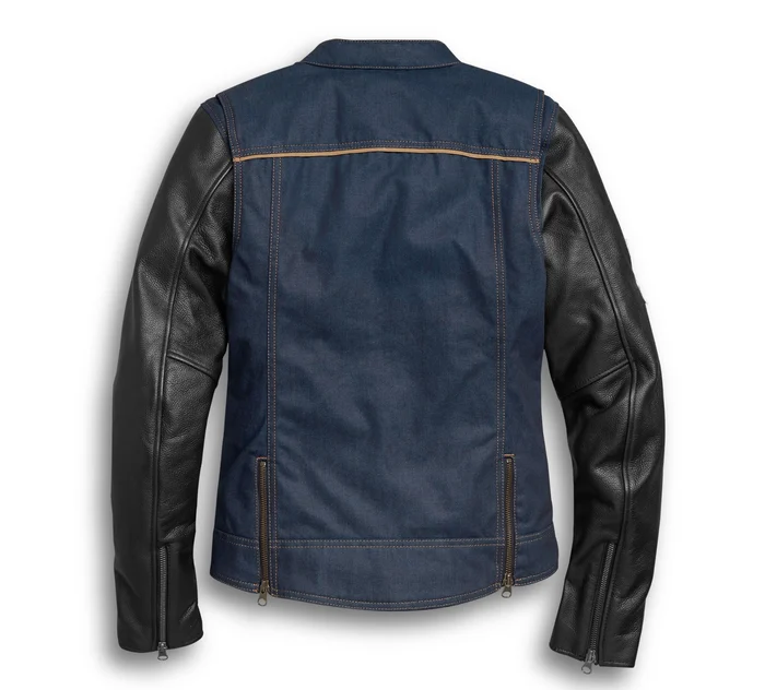 Women's Arterial Abrasion-Resistant Denim Riding Jacket - Image 2