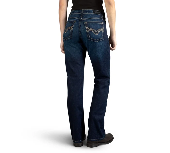 Women's Boot Cut Embellished Mid-Rise Jeans - Image 2