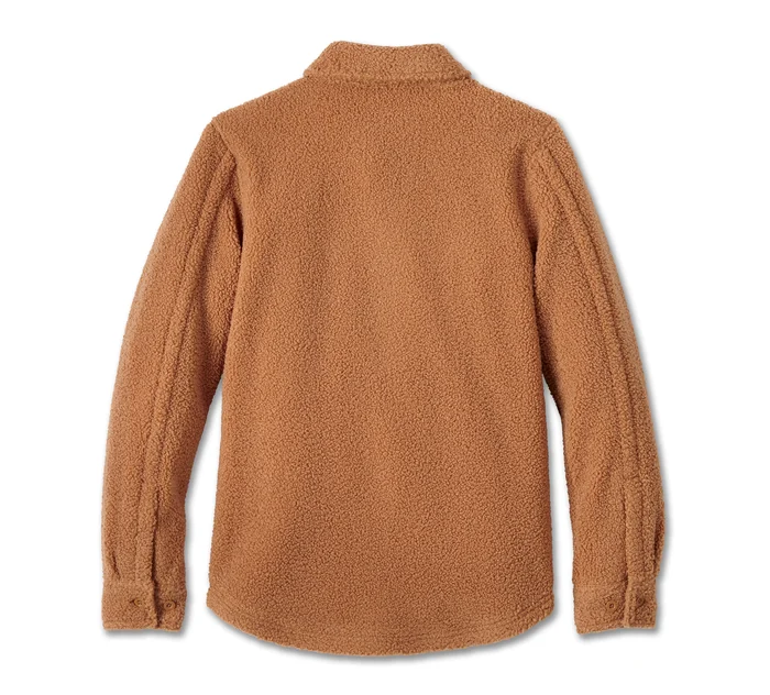 Women's Harley-Davidson Sherpa Shirt Jacket - Cashew - Image 2