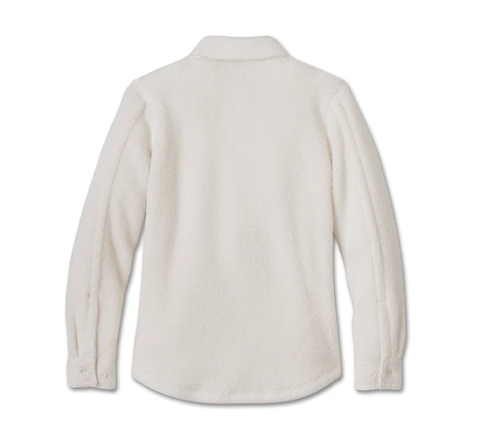 Women's Harley-Davidson Sherpa Shirt Jacket - Cloud Dancer - Image 2