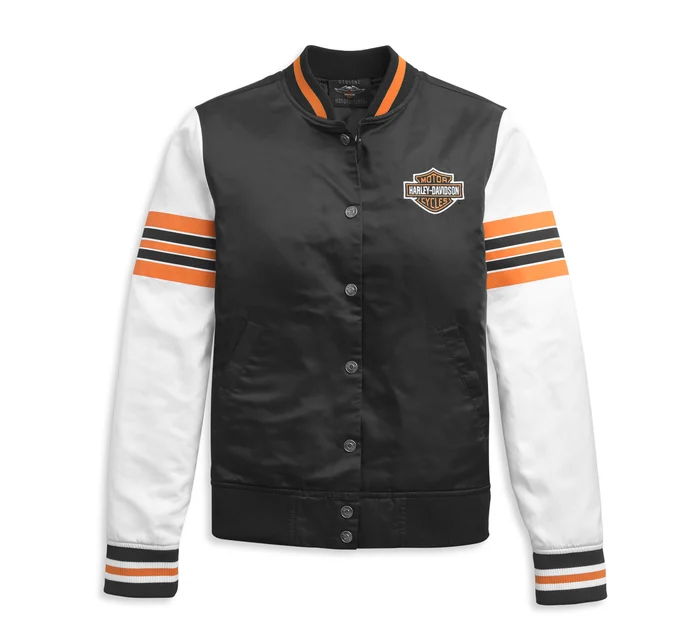 Women's Sleeve Stripe Bomber Jacket