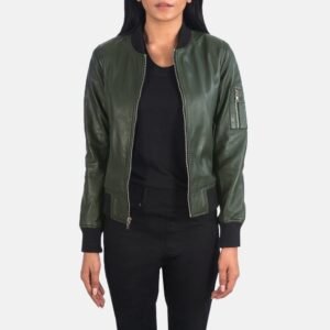 Ava Ma-1 Leather Bomber Jacket