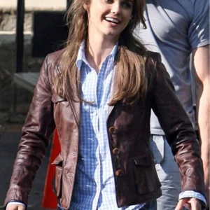 Keri Russell Bedtime Stories Leather Blazer