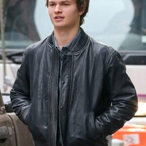 Ansel Elgort Leather Jacket