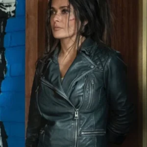 Salma Hayek The Hitman’s Wife’s Bodyguard Leather Jacket