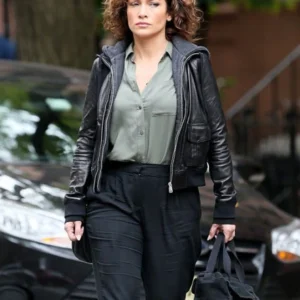 Jennifer Lopez Shades of Blue Leather Jacket