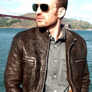 Chris Evans Playing It Cool Leather Jacket