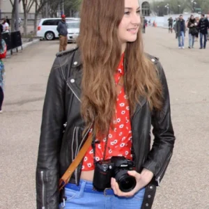 Shailene Woodley Snowden Leather Jacket