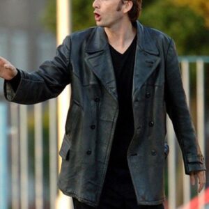 David Tennant Doctor Who Leather Trench Coat