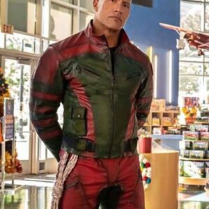Dwayne Johnson Red One Leather Jacket