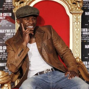 Floyd Mayweather Leather Blazer Brown