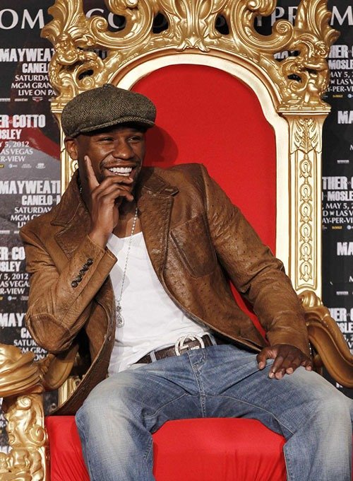 Floyd Mayweather Leather Blazer Brown