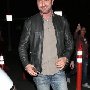 Gerard Butler Leather Jacket Black