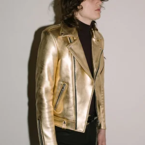 Gold Leather Jacket