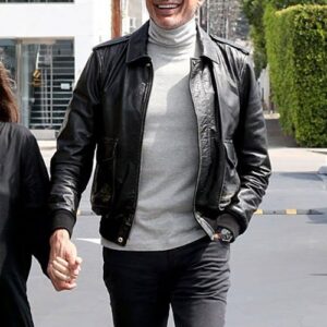 Jeff Goldblum Leather Jacket Black