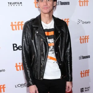 Jim Carrey Toronto International Film Festival Leather Jacket