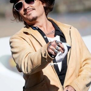 Johnny Depp Leather Jacket Camel