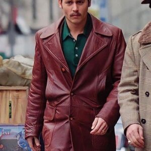 Johnny Depp Donnie Brasco Leather Blazer
