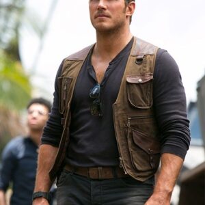 Chris Pratt Jurassic World Fallen Kingdom Leather Vest