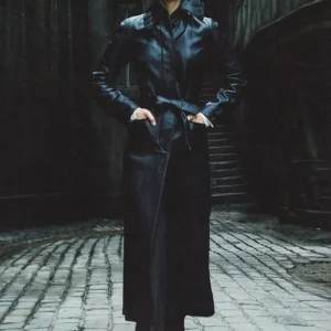 Katherine Waterston Fantastic Beasts Leather Long Coat