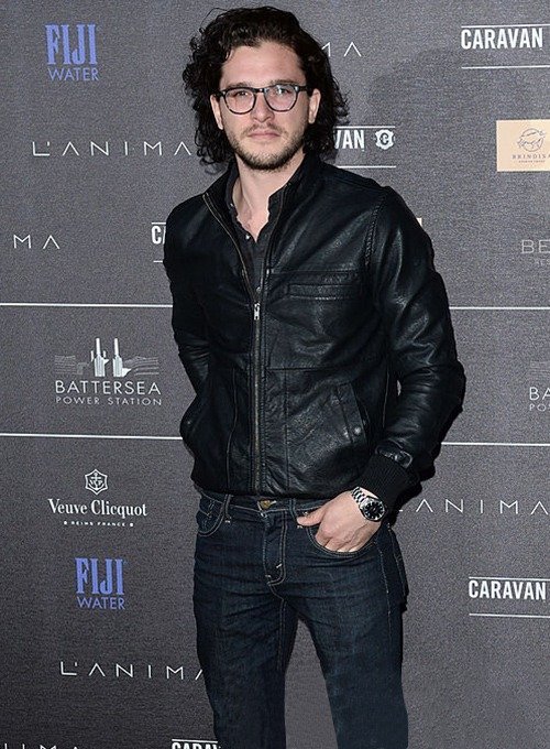 Kit Harington Battersea Annual Party Leather Jacket