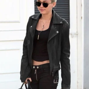 Miley Cyrus Leather Jacket