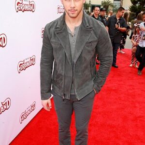 Nick Jonas Leather Jacket Grey