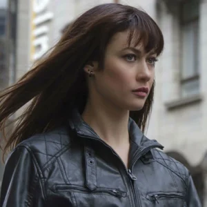 Olga Kurylenko Momentum Leather Jacket