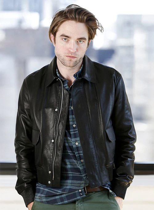 Robert Pattinson Leather Jacket Black