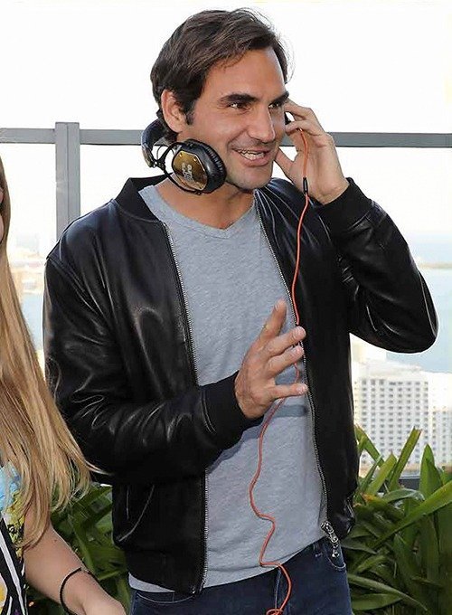 Roger Federer Leather Jacket