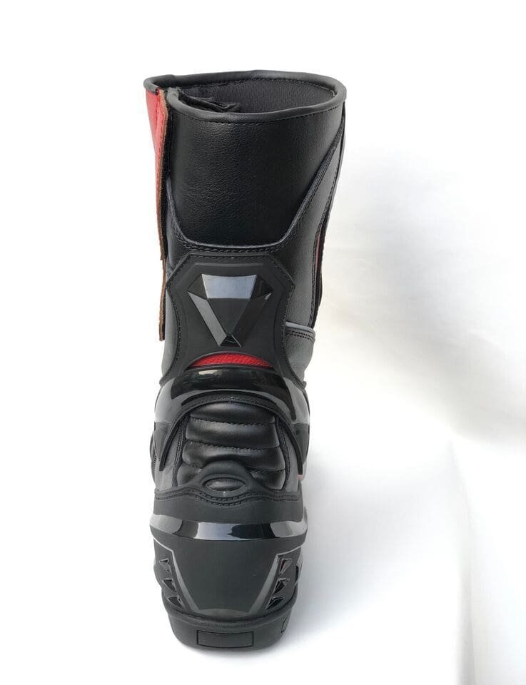 Yamaha Motorcycle Leather Boots Footwear Black & Red - Image 3