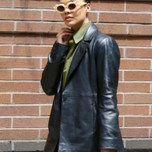 Tessa Thompson Leather Blazer