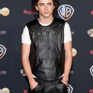 Timothee Chalamet Leather Vest