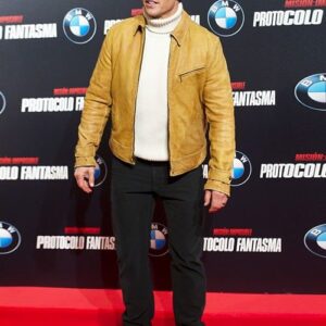 Tom Cruise Mission Impossible 4 Premiere Leather Jacket