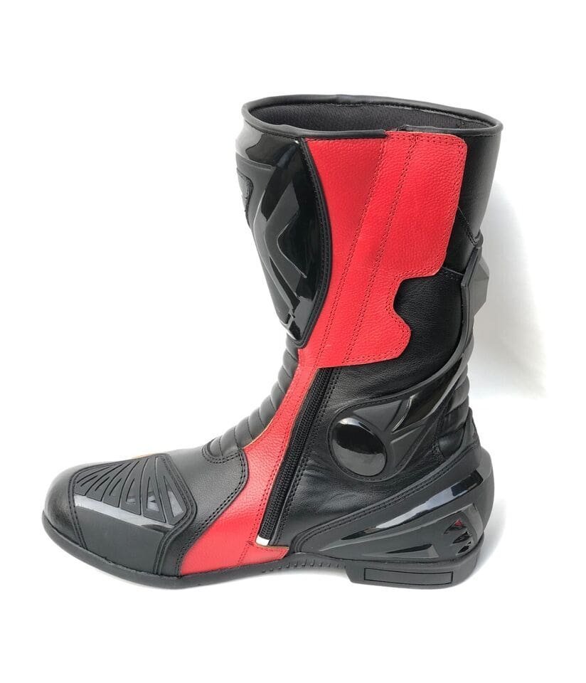 Yamaha Motorcycle Leather Boots Footwear Black & Red - Image 4