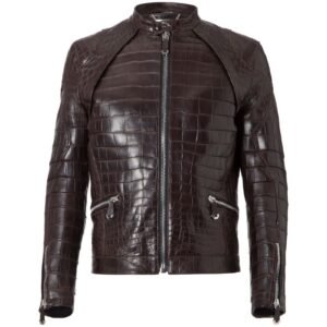 Philipp Plein Leather Bomber Jeffrey